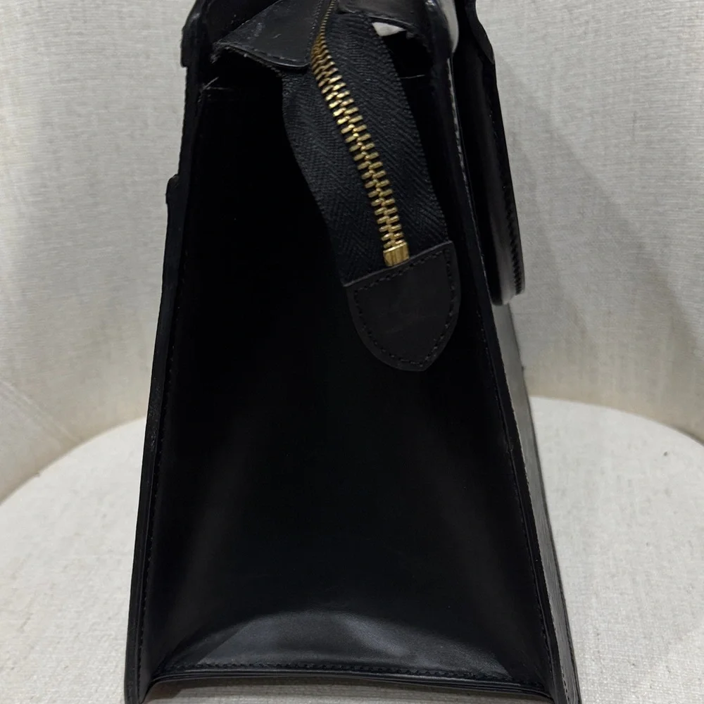 Louis Vuitton Black Epi Leather Top-Handle Briefcase with COA